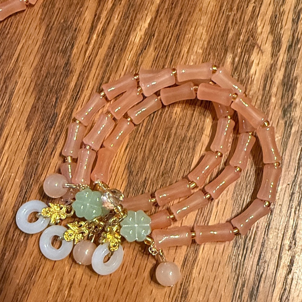 Elegant coral Beaded Bracelet